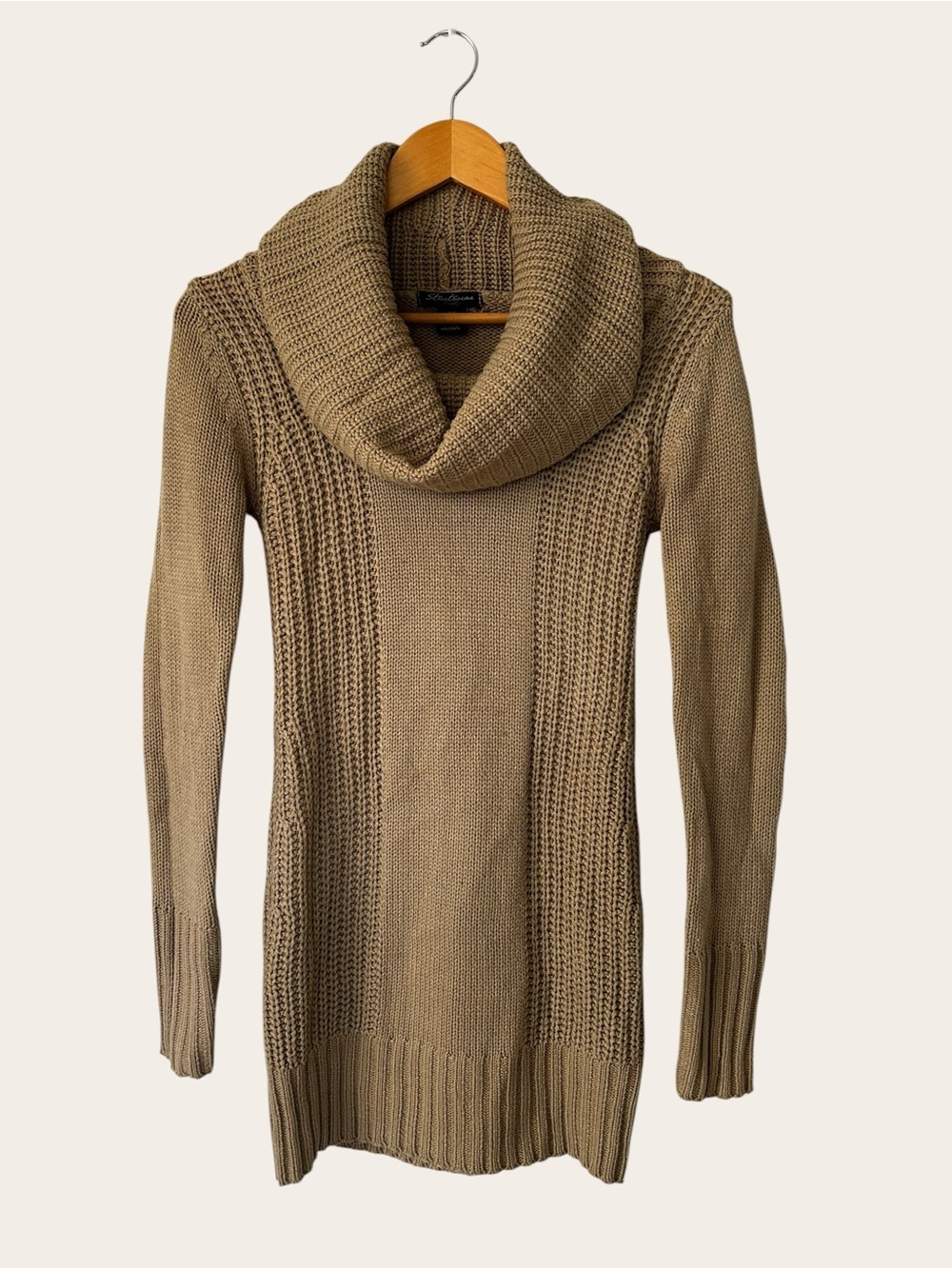 Streetwear Society Cowl Neck Knit Sweater Dress